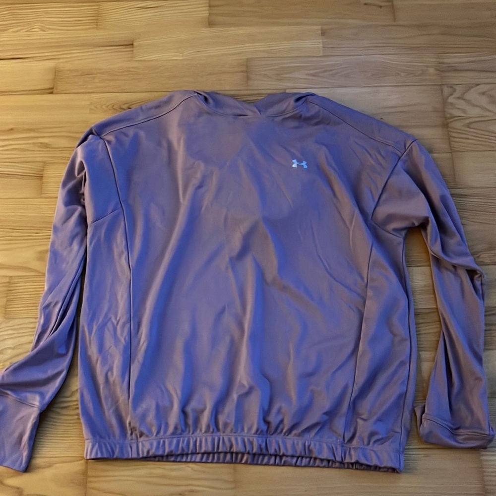 Purple UA hooded top